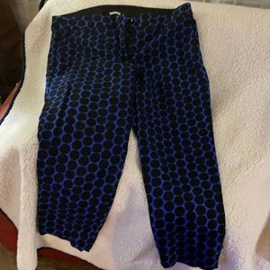Black Polka Dot Capri Pants - barely worn